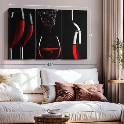 «Red Wine Life», 3 pièces