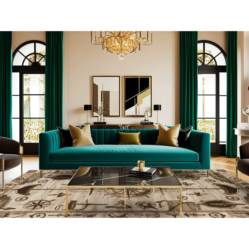  Tapis nautique historique lavable, Carré 4 pi