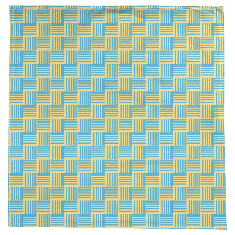 Rayures nattes classiques Nappe, Jaune / bleu sarcelle