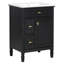 Meuble-lavabo noir 24 po avec lavabo - Armoire autoportante en bois massif et en panneau de fibres à densité moyenne avec tiroir rabattable, deux tiroirs de rangement et une tablette réglable pour une organisation de salle de bain moderne