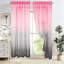 Kbndieu Two-Tone Gradient Sheer Curtains with Rod-Through Designs  Stylish Concise Curtains  Breathable Sheer Curtains for Bedrooms and Living Rooms