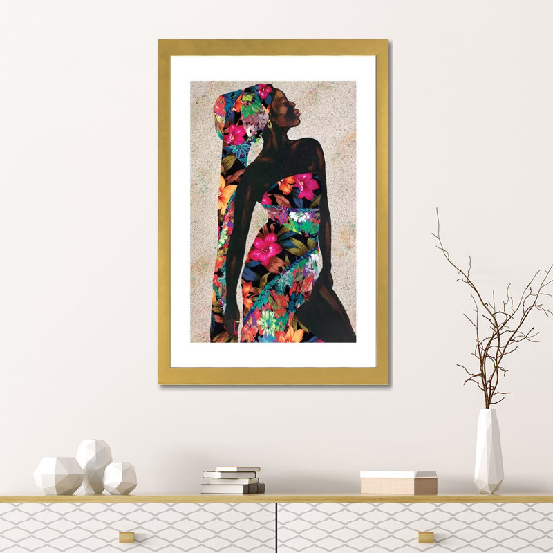 « Woman Strong I » par Alonzo Saunders-impression d’art graphique, Blanc, Papier blanc, H 24 po x l 16 po x P 1 po