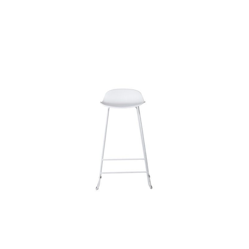 Anjuma Counter Stool with Metal Frame, White