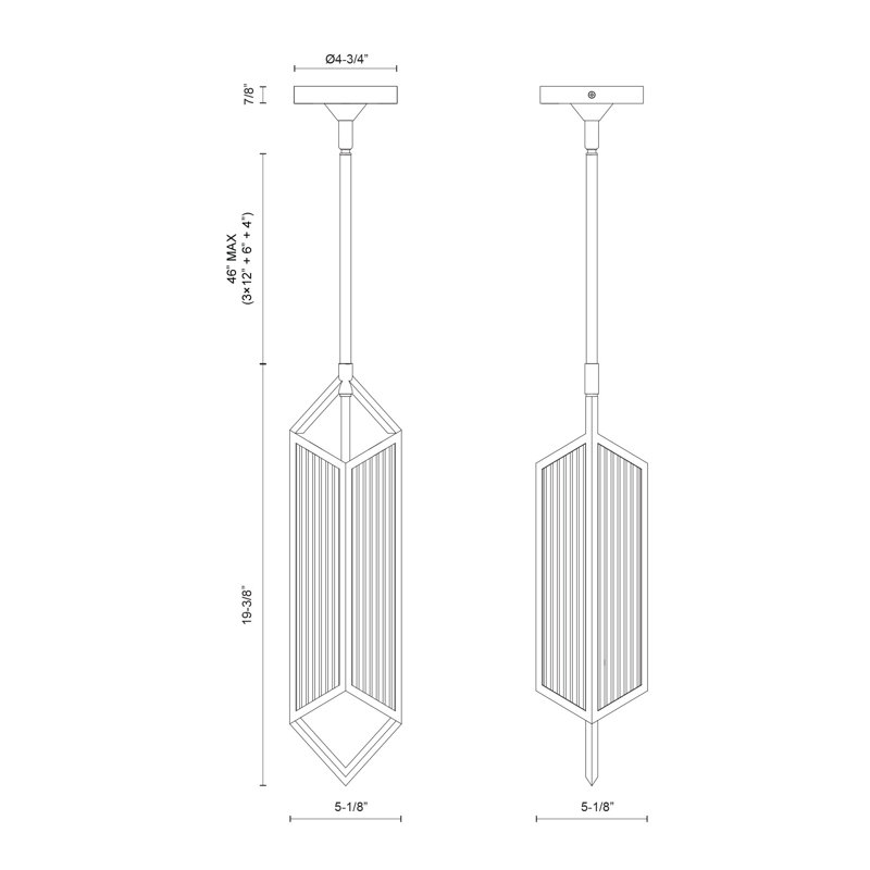Cairo 1 - Light Pendant, Urban Bronze