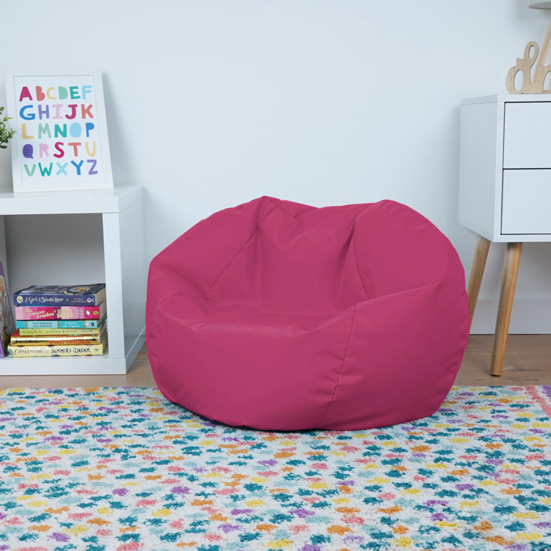Polyester Outdoor Friendly Refillable Classic Bean Bag, Pink