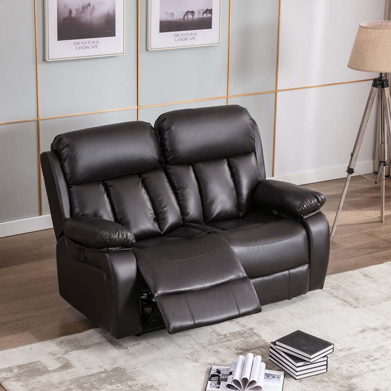 Deneka 2 Seater Reclining Sofa, Brown