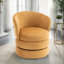 Upholstered Swivel Barrel Chair-622239473