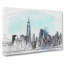 Freedom Tower & New York City In Abstract - Wrapped Canvas Print-55314798