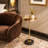 24.5” Gold Marble End Table, Adjustable Height, Modern Side Table With Anti-slip Base-1150667040