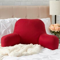  Jillche Bed Fluffy Fur Reading Pillow for Adults