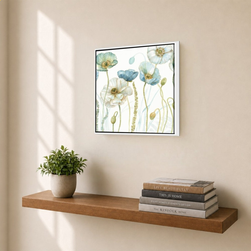 «My Greenhouse Flowers I» par Lisa Audit - impression sur toile, 40" H x 40" W, Blanc