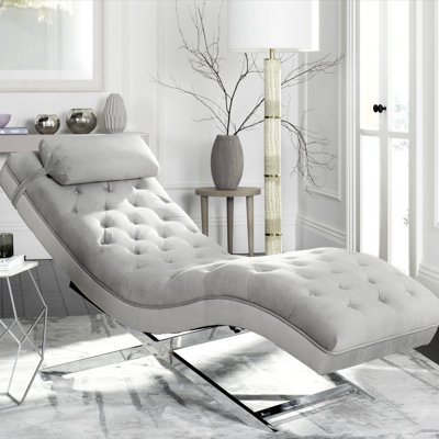 Chaise longue sans accoudoirs capitonnée Mabella