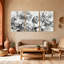 Plantes et fleurs, ensemble de 3 reproductions d'art sur toile-401503256