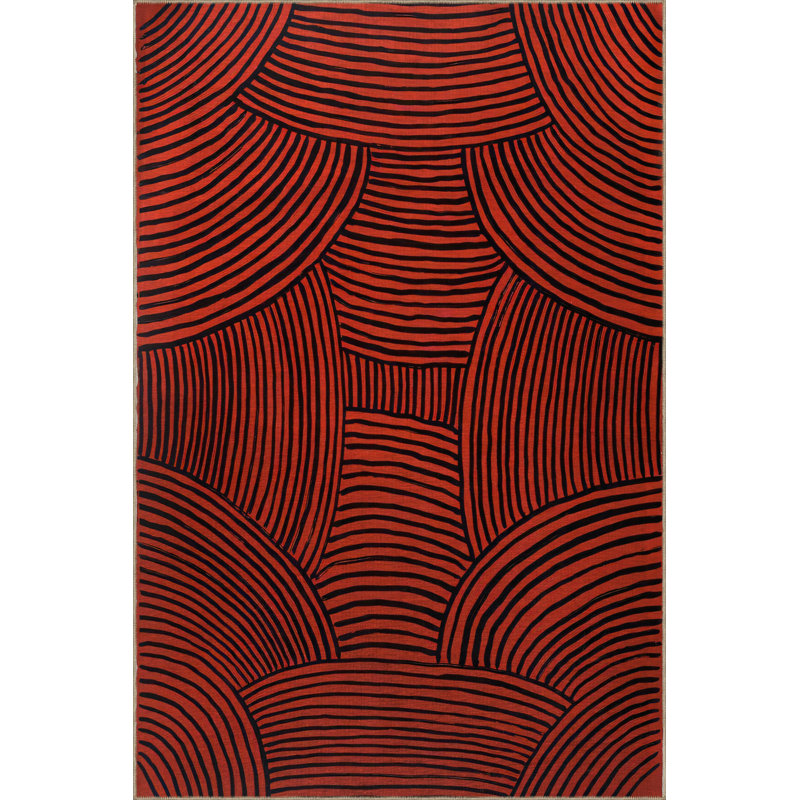 Tapis rectangulaire Baxlee, Tapis de couloir 4 pi x 8 pi 3 po