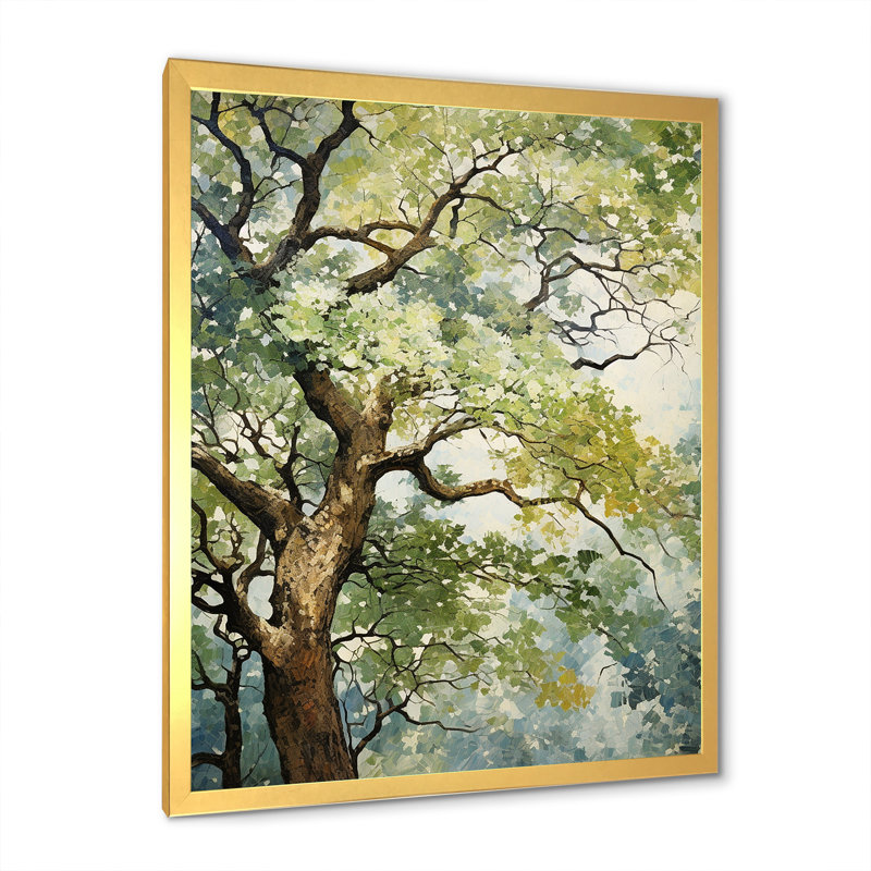 Essence d'Afrique - arbre, art mural africain, Cadre photo doré simple, H 20 po x l 12 po x P 1 po