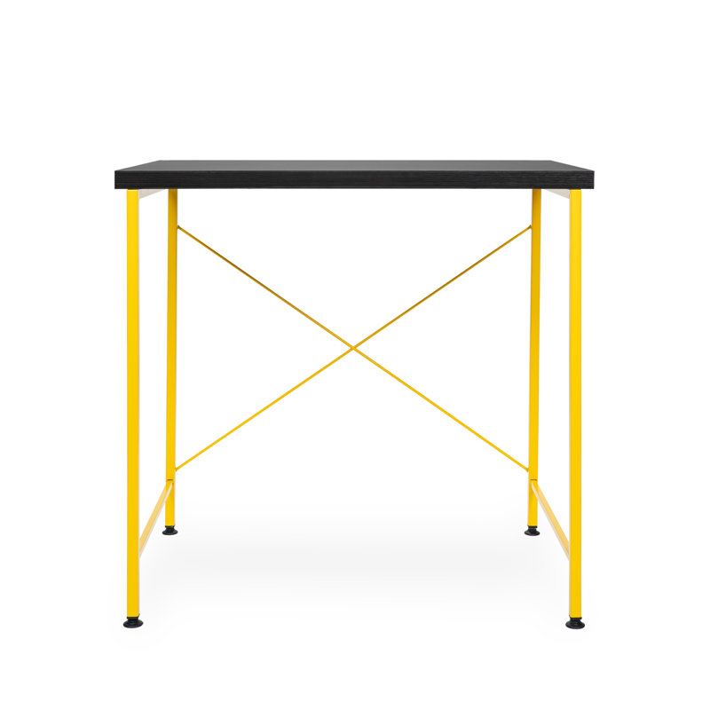 Malasha Iron Writing Desk, Yellow, Black