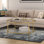 Table basse ronde de 36 po avec plateau en verre en laiton Sivil