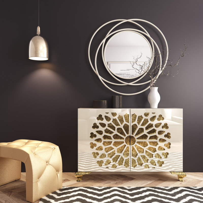 Atiana Metal Round Wall Mirror