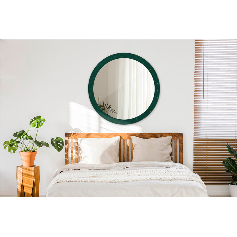 Huldar Glass Flat Wall Mirror, 90cm H x 90cm W