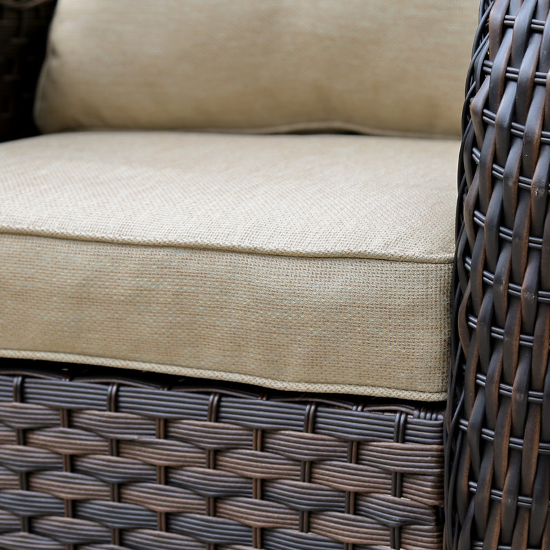 Outdoor 4'' Seat / Back Cushion, Khaki