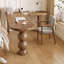Bureau brun en bois massif en forme de L-984153699-984153709