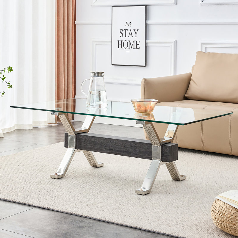 Kaspen Rectangular,dinning table,dining room table, Silver/Black, 79" L x 39" W