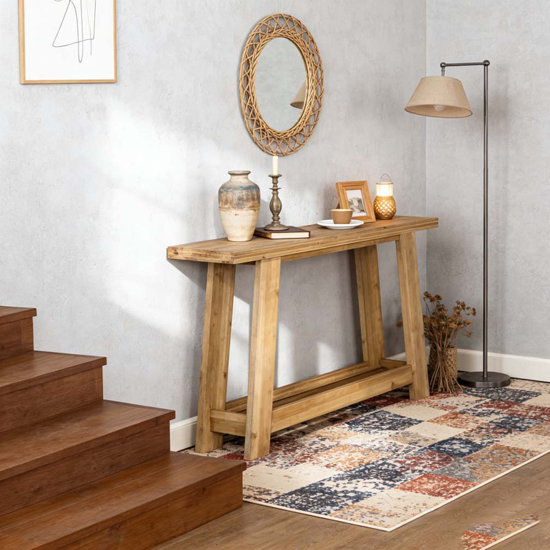 Narrow Sofa Table,Two-Tier Console Table