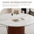 7- Piece Kitchen Dining Table Set Modern Sintered Stone Round Pedestal With 6 Upholstered Armchairs (1 Table 6 Chairs)