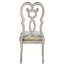 2 fauteuils d'appoint en champagne antique, style grand dossier élégant, rembourrage en mousse confortable, ornement en bois complexe à volutes, chaises de salle à manger et (2) - classique pour chambre de bébé