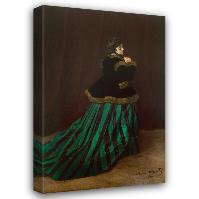 "Camille" par Claude Monet - Art mural sur toile tendue avec châssis, H 24 po x l 17 po