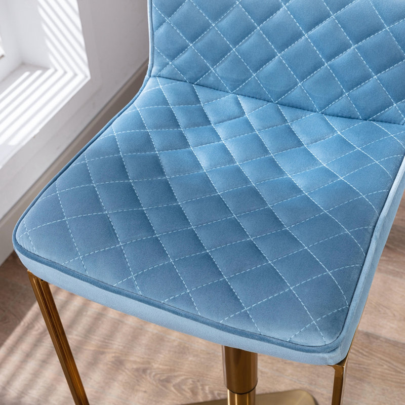 Tabouret pivotant à hauteur réglable Kyeleigh, Bleu