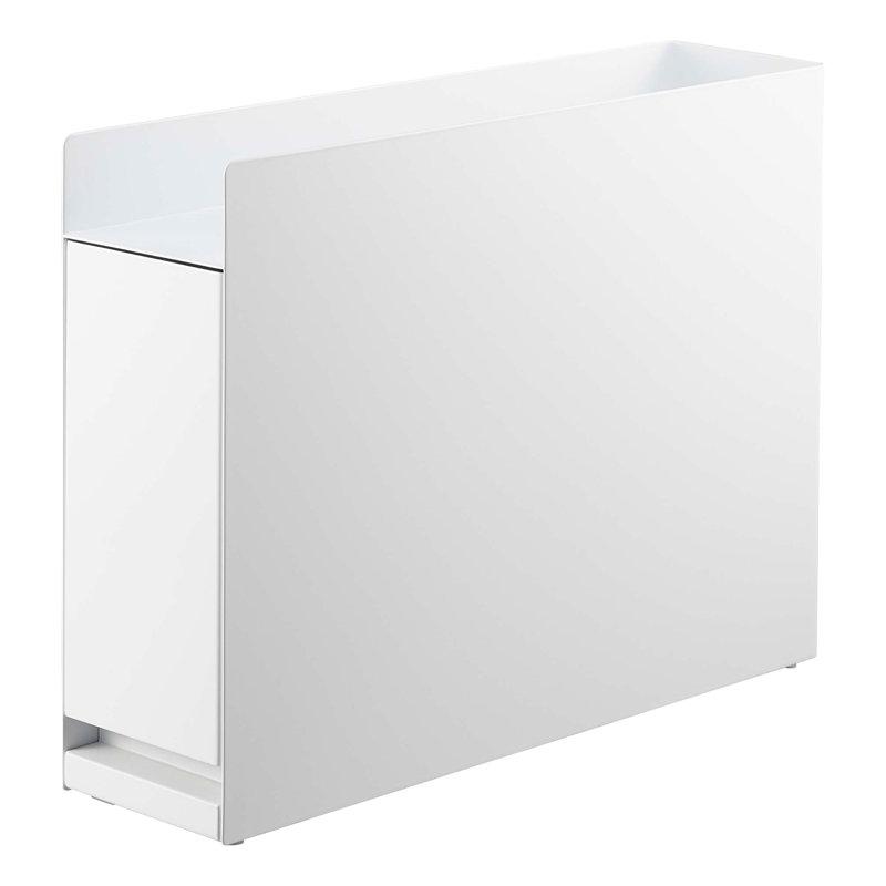 White Steel Magnetic Countertop Spice Rack with Drawer