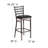 Brixton Hercules Series Ladder Back Metal Restaurant Barstools-21223160-49305573-49305575