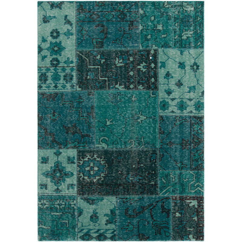 Tapis sud-ouest en laine noué à la main Donise, Rectangle 5 pi x 7 pi 6 po