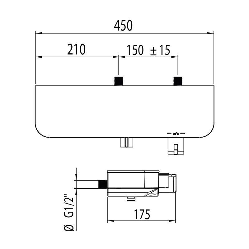 Mirabella Double Concealed Thermostatic Shower Valve