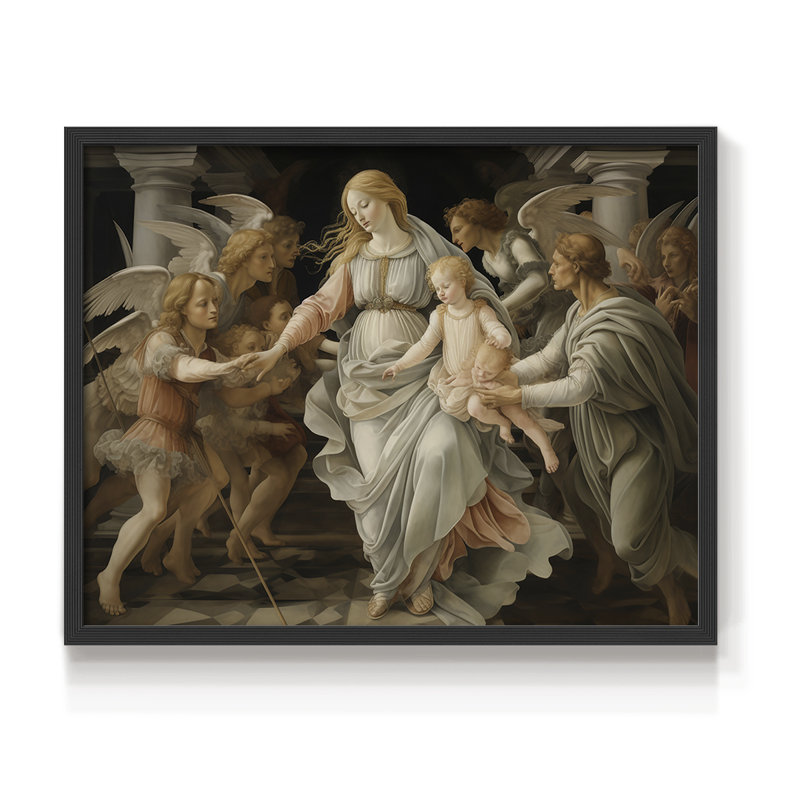 Angels From Above-Lxxxv - Reproduction encadrée - Restickable, H 8 po x l 10 po, Cadre noir