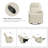 Adwit 26.5"W Modern Swivel Rocker Manual Recliner-99840955