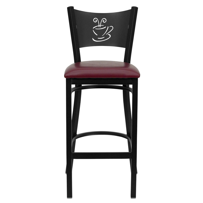 Tabouret de bar 29 po Fairmont Series, Vinyle bourgogne