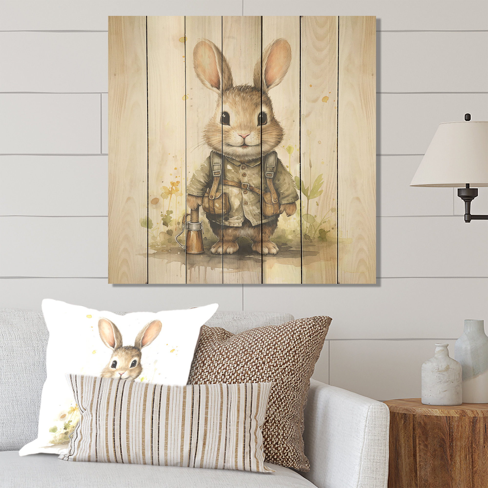 Trinx Delight Plump Nursery Rabbit Portrait I - Animal Nursery's On ...