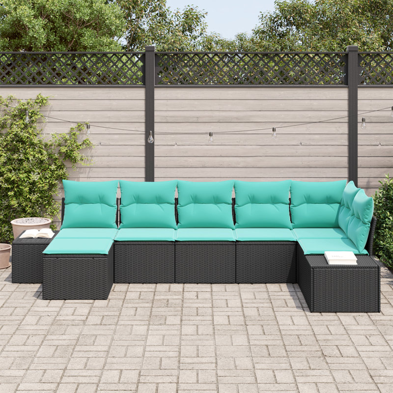 Ensemble de canapé de jardin avec coussin 7 pièces vidaXL