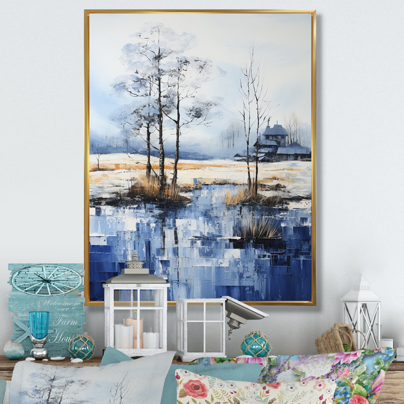 Snow Winters Solitude VI - impression, H 20 po x l 12 po x P 1 po, Cadre flottant doré
