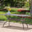 68" Rectangle Cast Aluminium Patio Table With Copper Grace In Shiny Hue