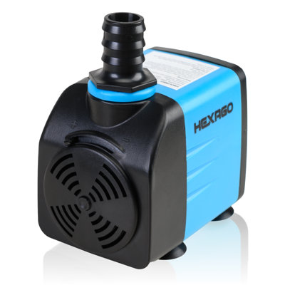Hexago 400GPH Submersible Pump, Ultra Quiet Water Fountain Pumps With 8FT High Lift, 6FT Power Cord, 3 Nozzles For Fish Tank, Pond Fountains, Aquarium, Statuary And Hydroponics