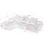Canapé modulaire polyvalent pour espaces variés avec revêtement en velours doux-715036427