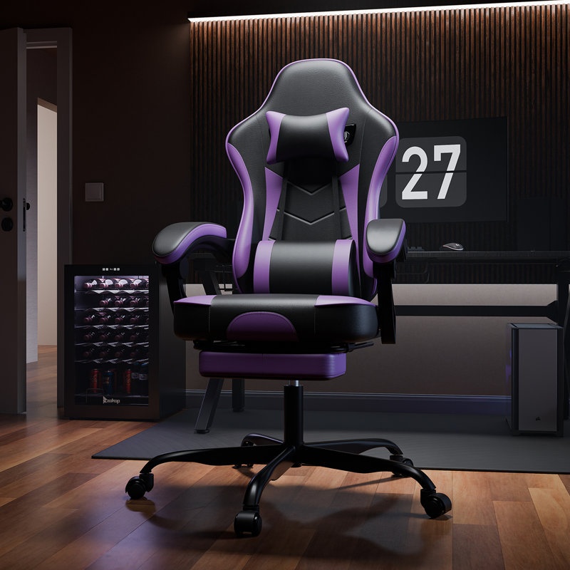 Gaming Chair, Purple+Black
