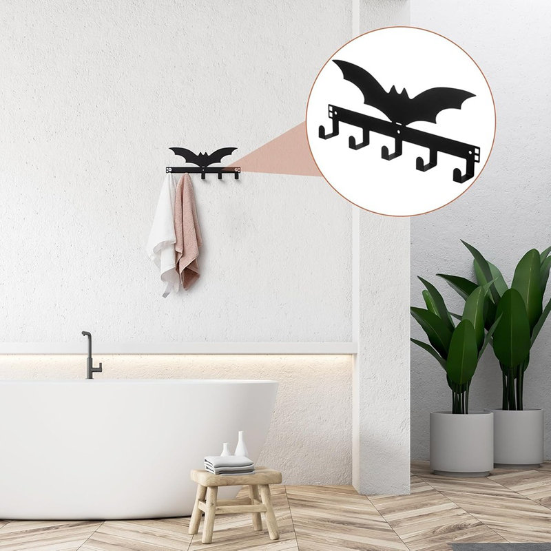 Porte-serviettes à suspendre au-dessus de la porte de décoration murale de style gothique pour porte de salle de bain