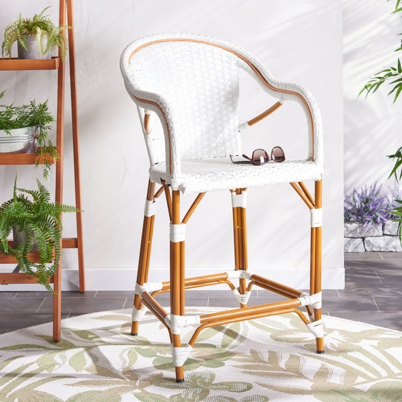 Tabouret de comptoir Popplewell, Blanc