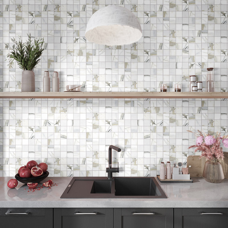Splendour 11.87'' W x 11.87'' L Porcelain Tile Mosaic Sheet