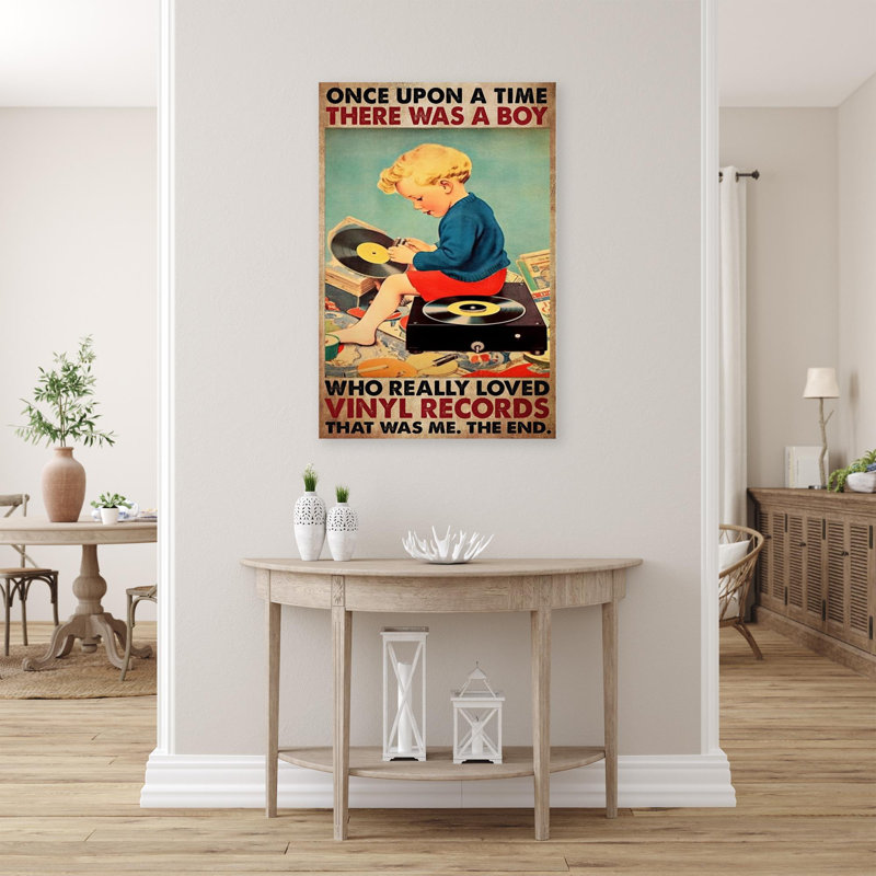 A By Who Really Lived Vinyle disques - 1 pièce, impression d'art graphique rectangulaire sur toile tendue