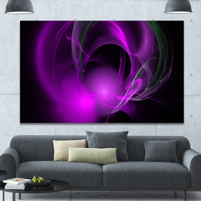 « purple fractal galactic nebula », reproduction d’impression sur toile